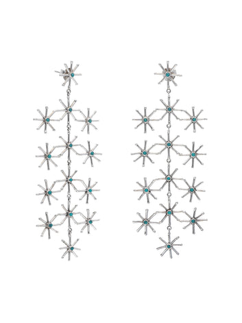 Sterling Silver Starburst Earrings