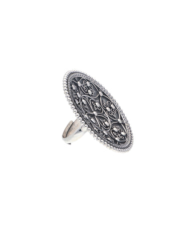 Exquisite Silver Filigree Ring Inspired by Global Heritage