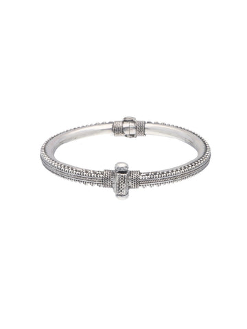 Intricately Detailed Sterling Silver Bangle