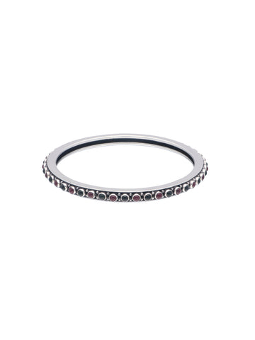 Minimalist Dual Stone Silver Bangle