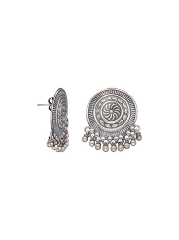 Silver Swirl Dangle Earrings