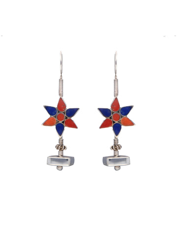 Multicolor Star Dangle Earrings