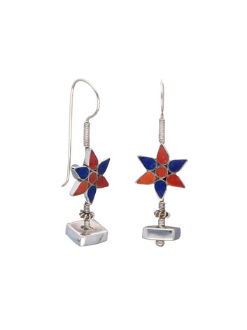 Multicolor Star Dangle Earrings