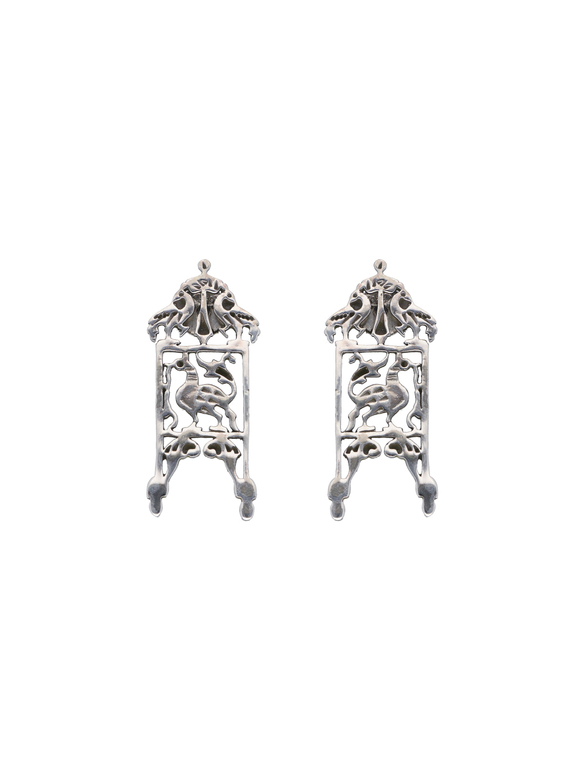 Mythical Beast Silver Earrings