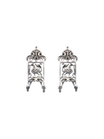 Mythical Beast Silver Earrings