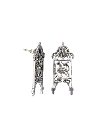 Mythical Beast Silver Earrings